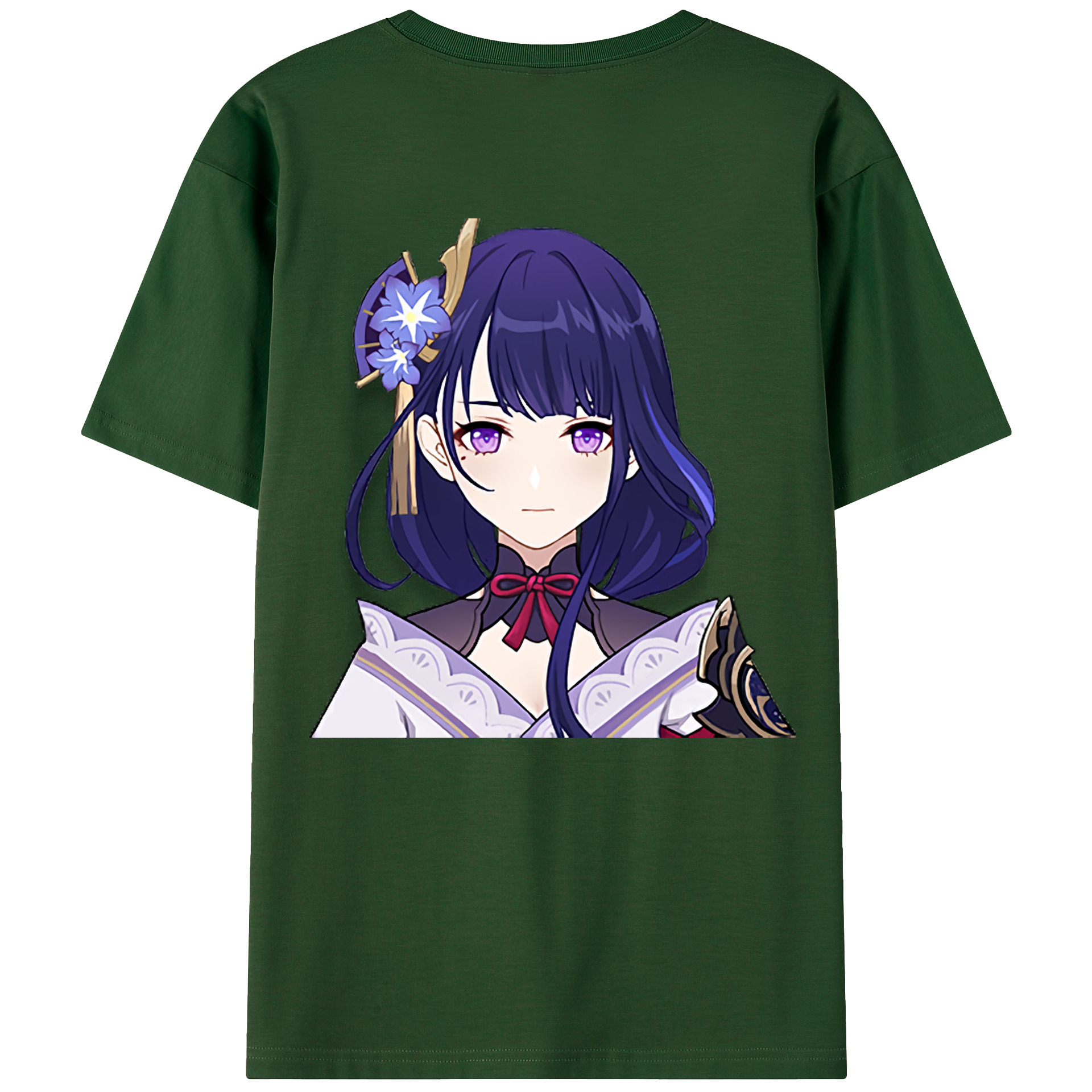 げんし神 雷電将軍 らいでんしょうぐん genshin Raiden Shogun 綿100％半袖Tシャツ（背面プリント）